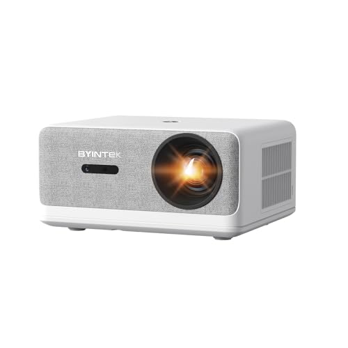 Projetor BYINTEK U14 4K 1080P WiFi Smart Full HD Projetor, Foco Automático, 1250 ANSI Lumens, Totalmente Selado à Prova de Poeira, Alto-falante Integrado de 12 W, Home Theater móvel