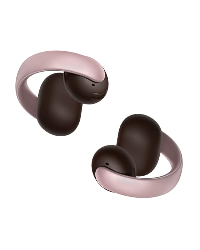 soundcore AeroClip da Anker, Fones de Ouvido Blutooth Abertos, Clip-On, Conforto Adaptativo, Chamadas Claras com 4 Microfones e IA, Ajuste Estável, Drivers de 12mm para Graves Potentes, Rosa